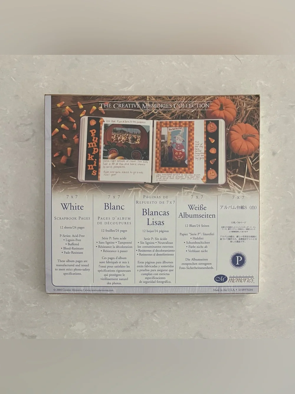 Creative Memories 7X7 White Scrapbook Pages